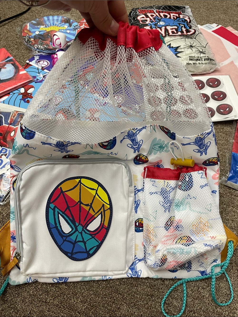 Disney Store Spider-Man Swim Bag Lot